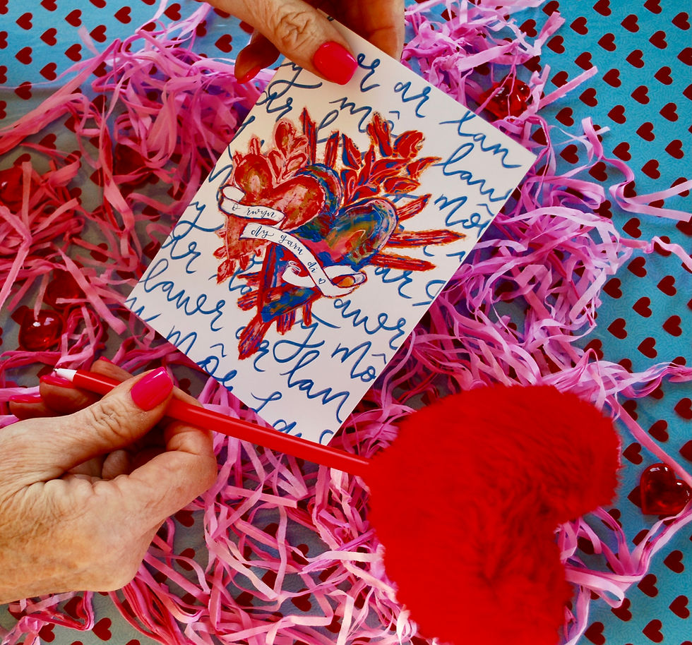 Thumbnail: O Rwy’n dy Garu Di White Greeting Card
