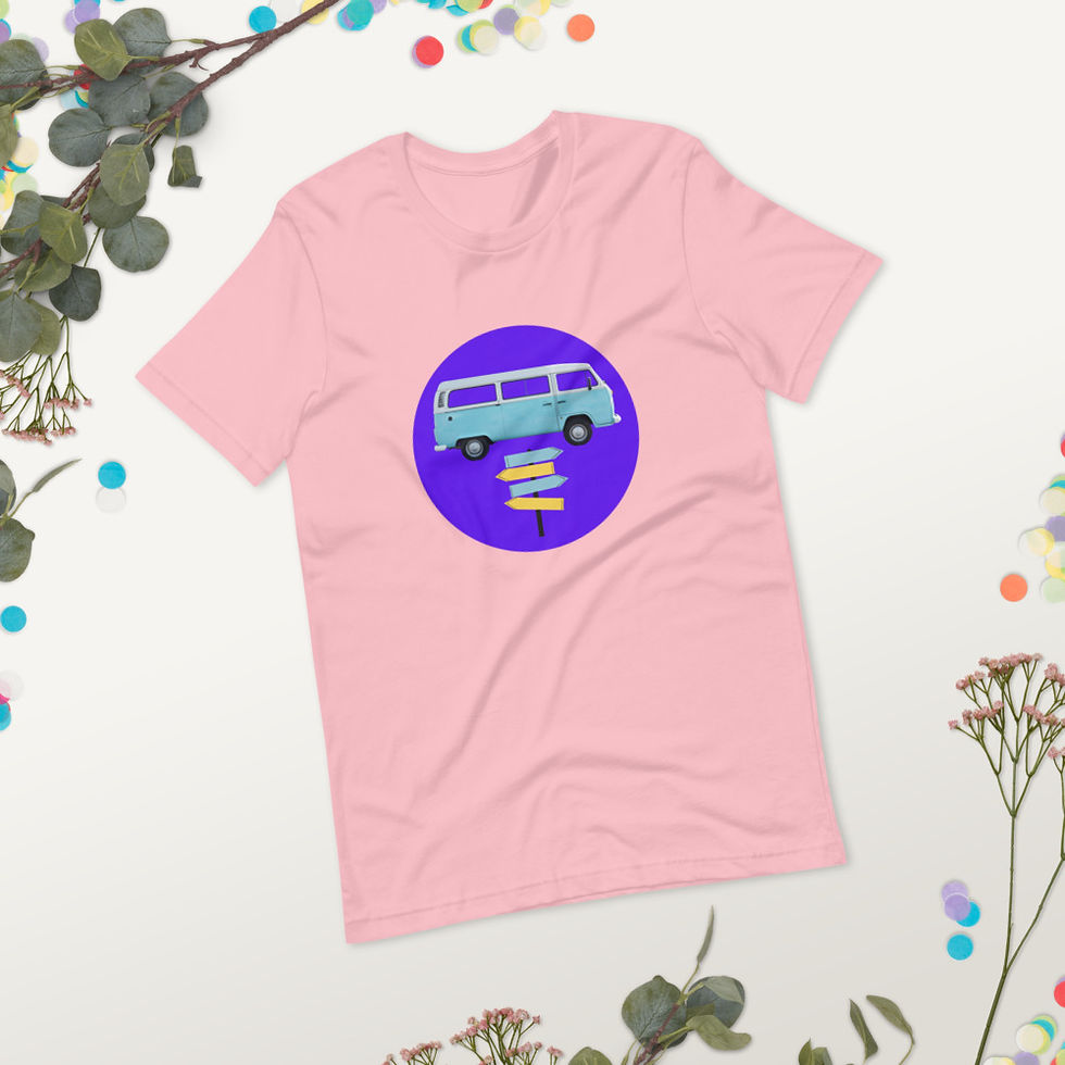 Miniature : T-Shirt voyage fond violet