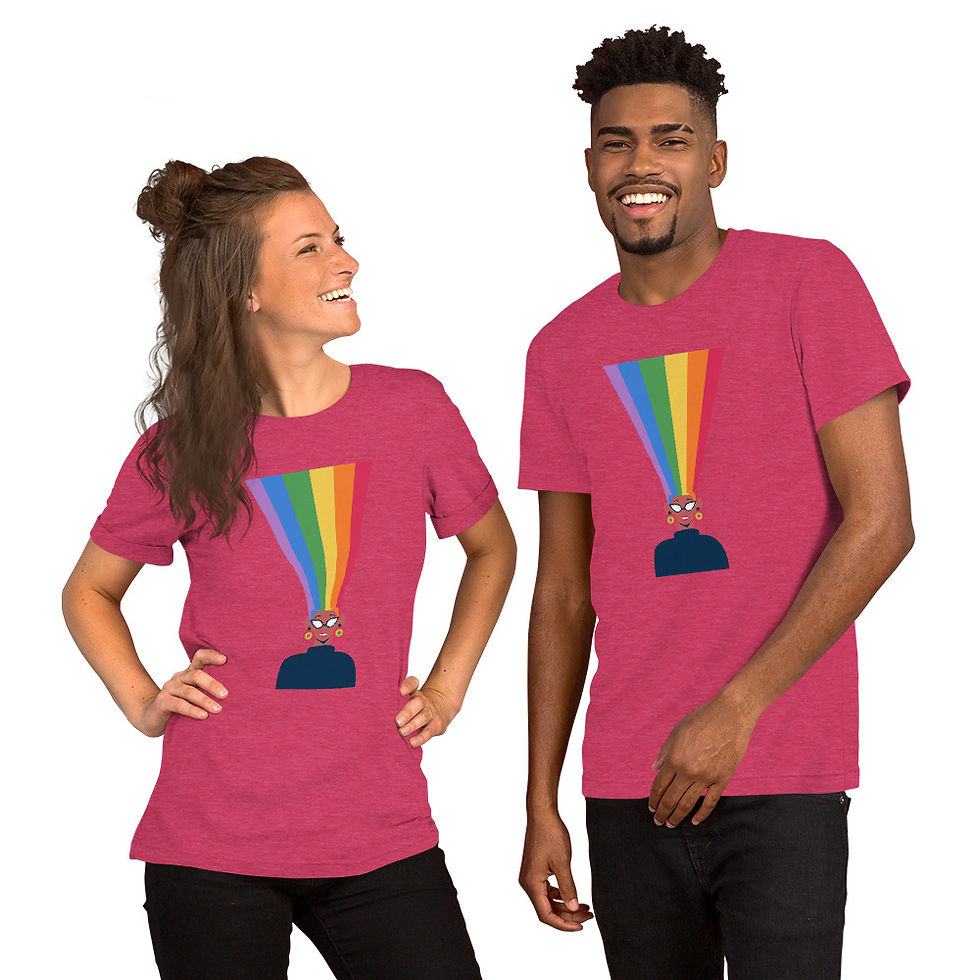 Miniature : T-Shirt Mixte Rainbow Girl Fille Arc-en-Ciel