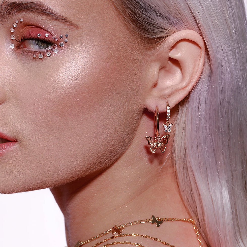 Thumbnail: Exquisite butterfly earrings