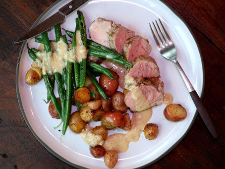 The Best Pork Chop, Baby Potatoes, and Green Beans