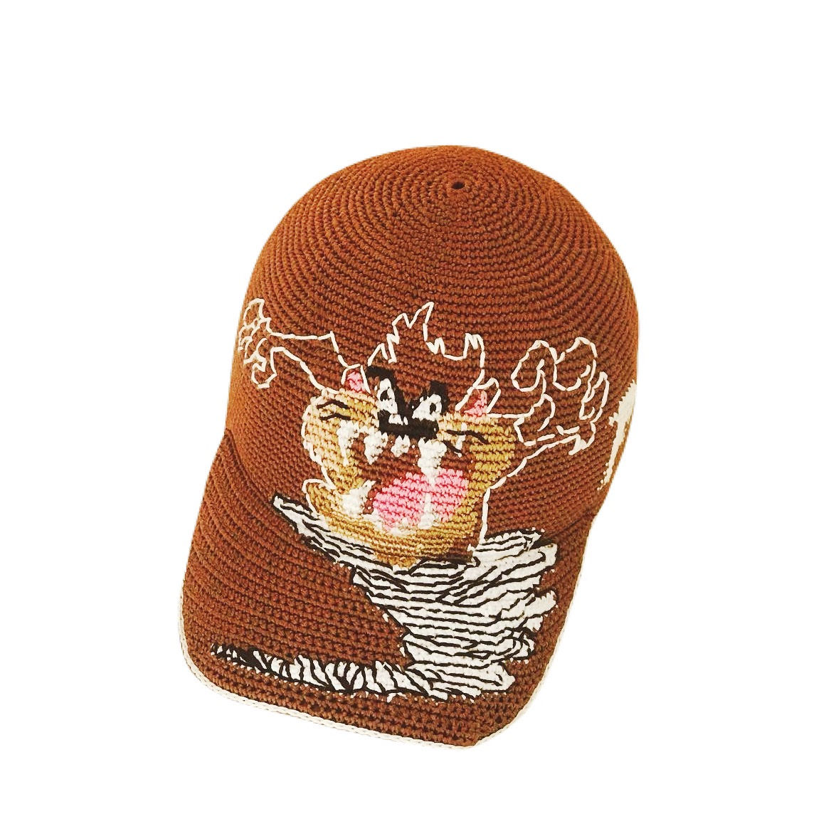 Boné de Crochê Pé na Porta Marrom ARTE DO MAGRO