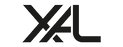 Stylisiertes Logo mit den Buchstaben XAL in dunklem Grau, metallisch glänzend.