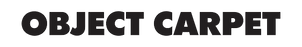 Schriftzug OBJECT CARPET als Logo auf schwarzem Hintergrund.