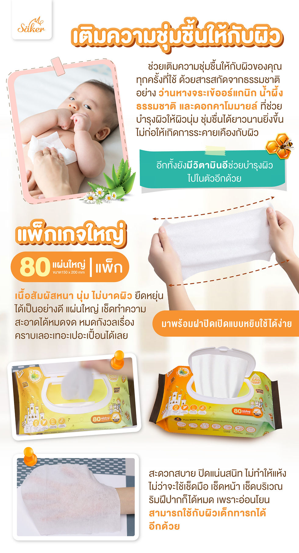 縮圖：Pure Water Wipes ผ้าเปียกสูตรน้ำบริสุทธิ์ สำหรับเด็กแรกเกิด - ทุกเพศ ทุกวัย