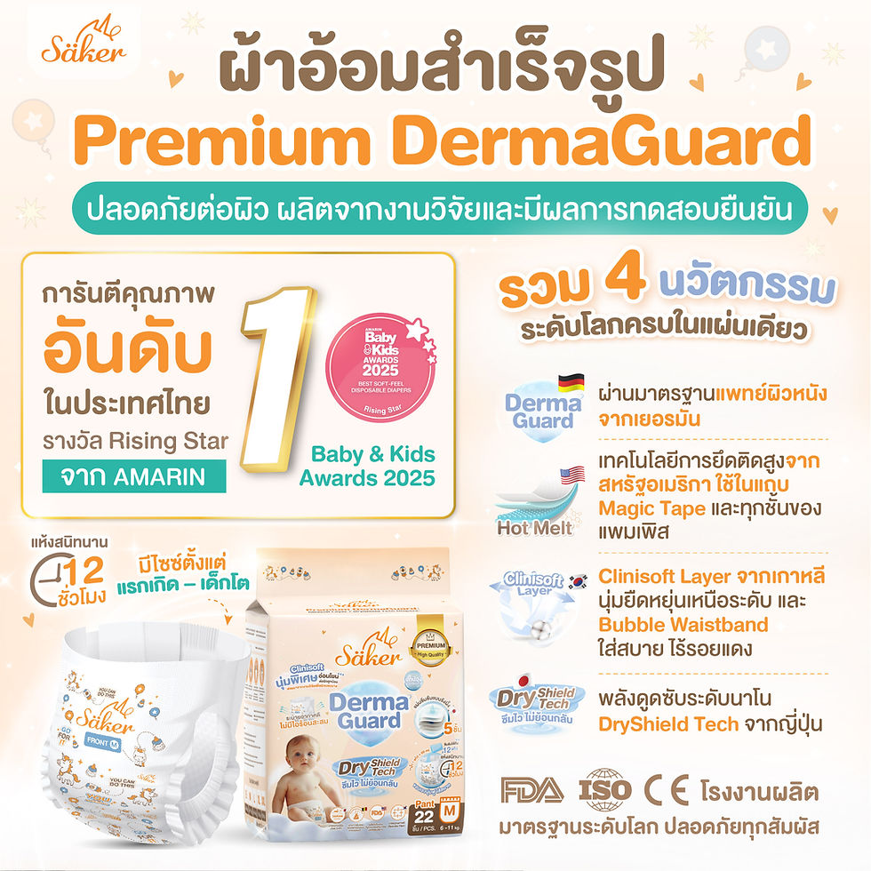 縮圖：Premium DermaGuard  Clinisoft Layer + DryShield Tech Diapers ผ้าอ้อมสำเร็จรูป