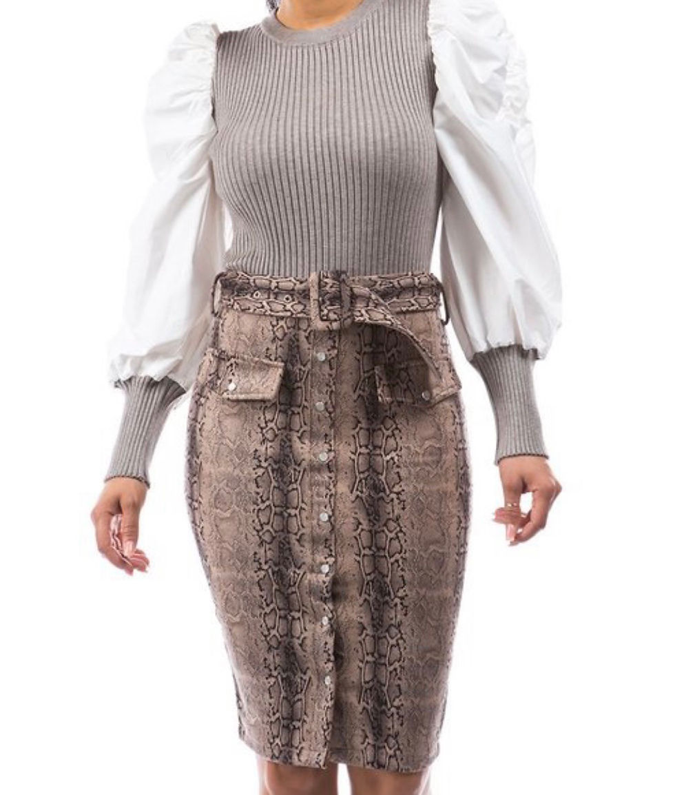 Thumbnail: Belted Pencil Skirt