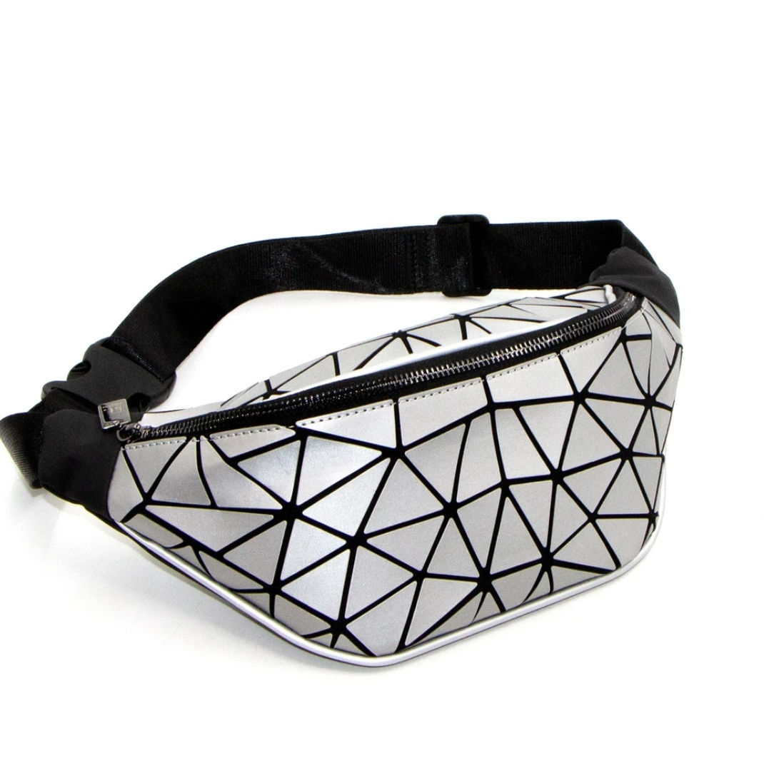 Scandi silver triangle bumbag