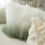 Miniatura: Mongolian Lamb Fur Pillowcase, Green Mongolian Lamb Fur Pillowcase