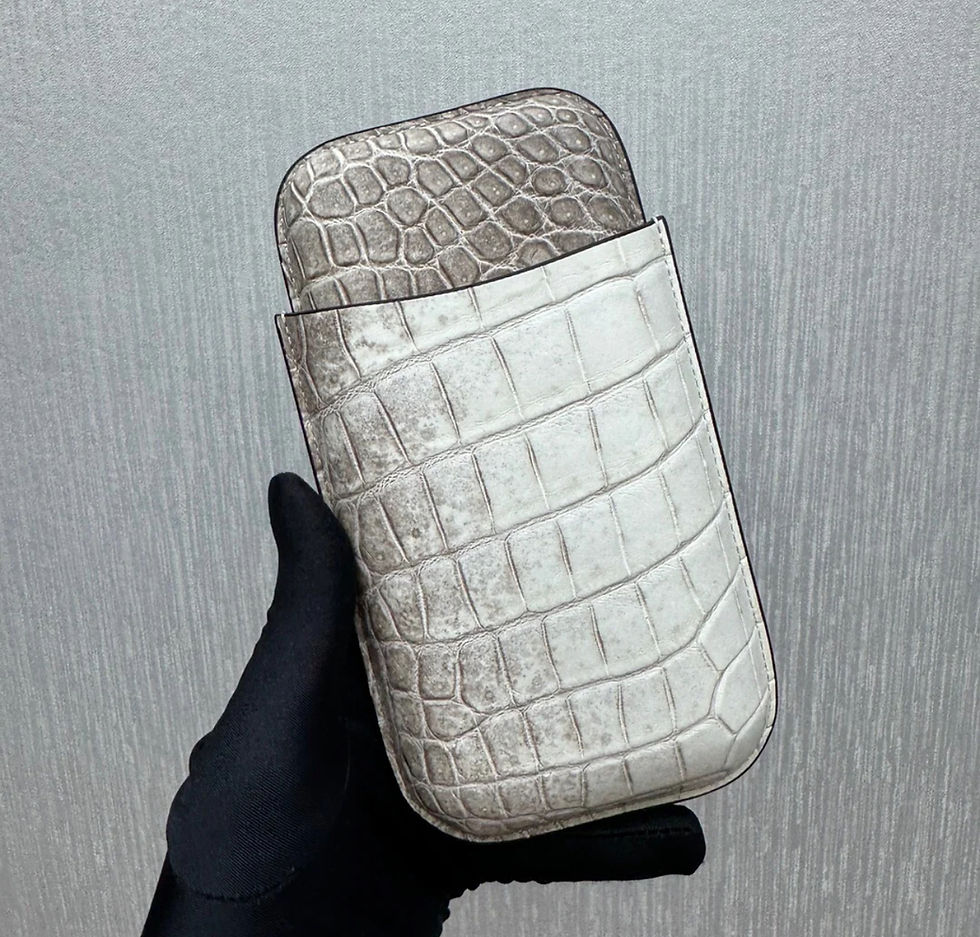 Miniatura: Real Alligator Cigar Case, Luxury Alligator Leather Cigar Case