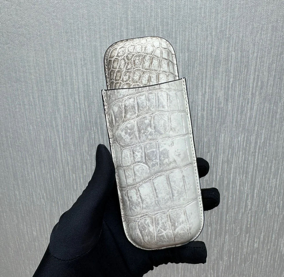 Miniatura: Real Alligator Cigar Case, Luxury Alligator Leather Cigar Case