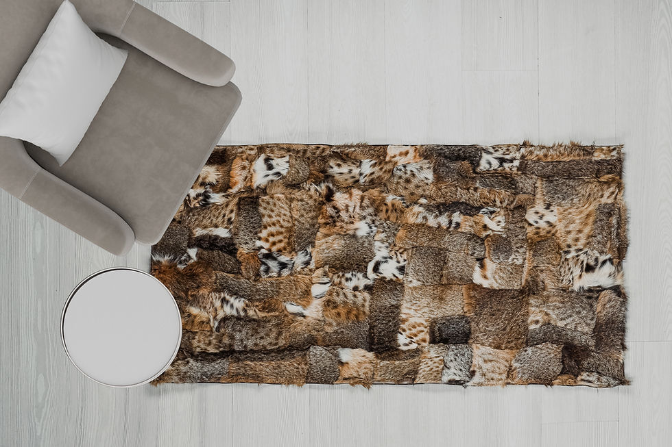 縮圖：Genuine Lynx Pelt Throw Real Lynx Pelt Throw Rugs