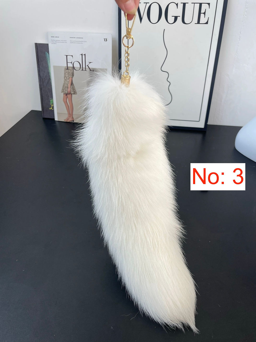 Miniature : Porte-clés en fourrure de renard véritable