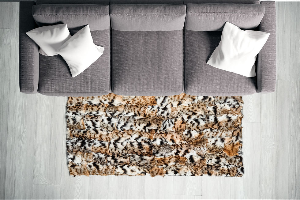 Miniatura: Genuine Lynx Pelt Throw , Real Lynx Pelt Throw Rugs