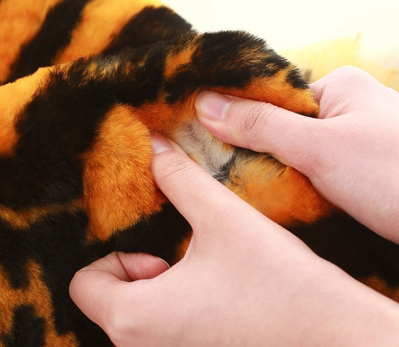 Miniature : Real Sheepskin Rug Tiger Print, Tiger Sheepskin Rug