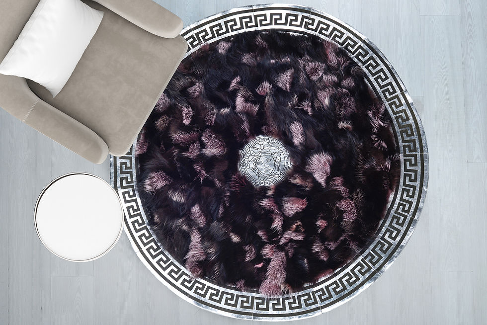 縮圖：Vegetable Dyed Fox Fur Area Rugs