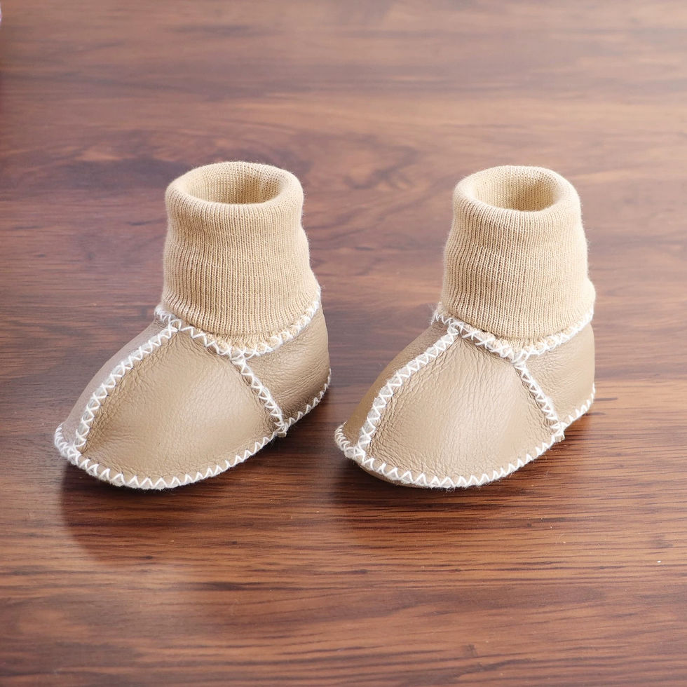 Miniatura: Whosale Sheepskin Baby Booties, Baby Gifts Booties, Newborn Gift