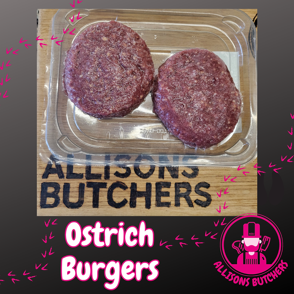 Ostrich burgers