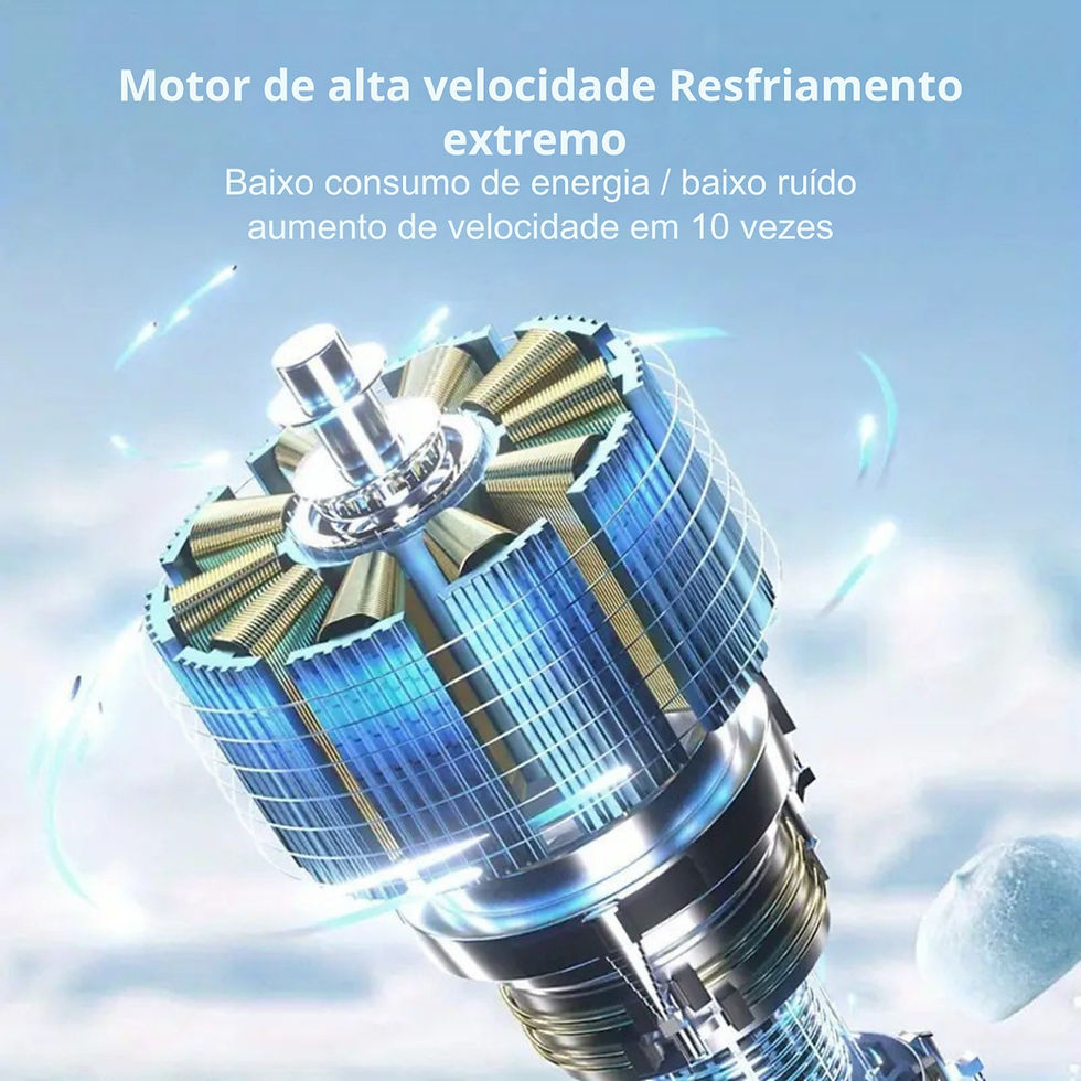 Miniatura: Ventilador portátil - Controlo de vento variável de 100 velocidades, ecrã digita