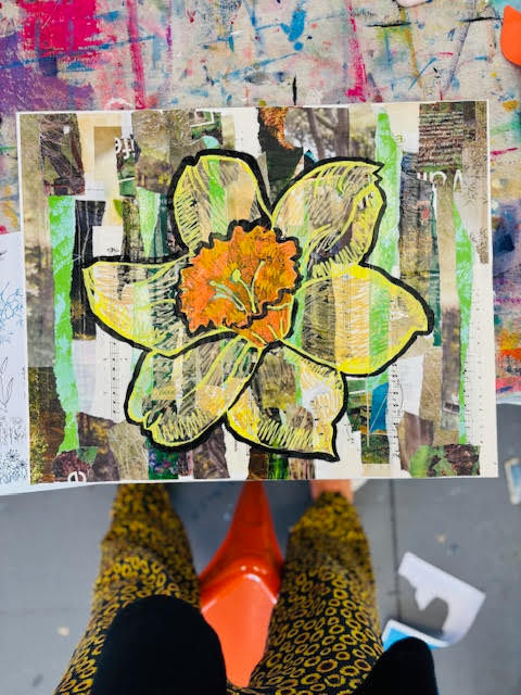 Mixed Media Flowers for Teens