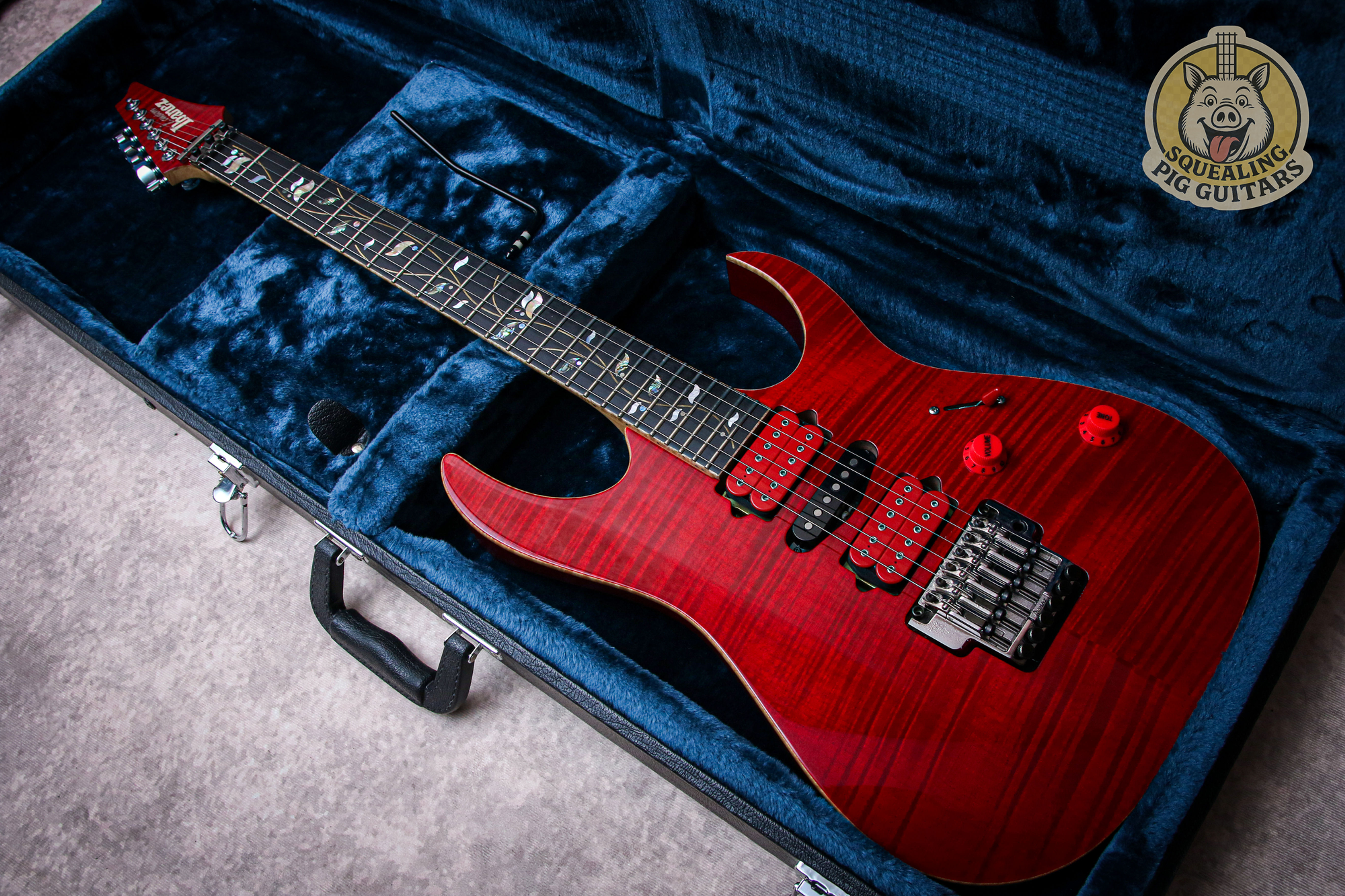 IBANEZ MIJ J Custom RG Series RG8670 "Deep Red + Ebony" (2004)