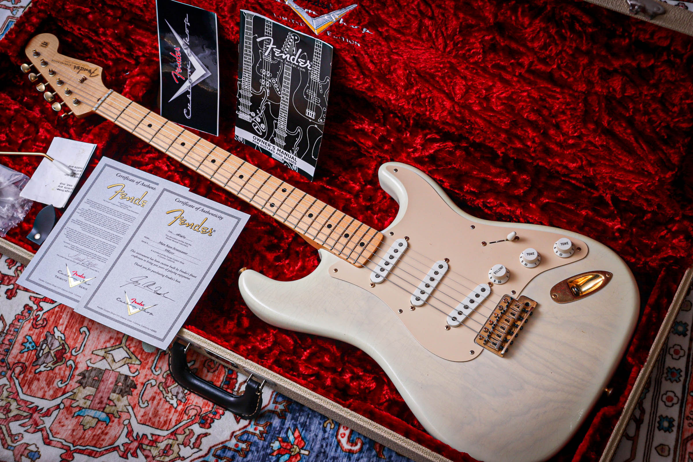 FENDER USA Masterbuilt Mary Kaye 57 Stratocaster Closet Classic "Trans Blonde"