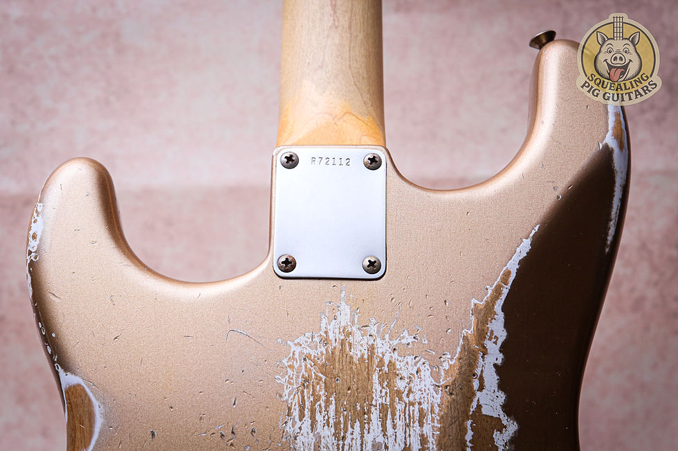 Thumbnail: FENDER USA Custom Shop 63' Reissue Stratcoaster Heavy Relic "Firemist Gold"