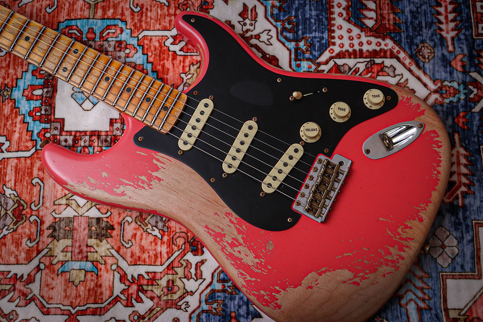 Thumbnail: FENDER USA Custom Shop LTD Poblano Stratocaster Super Hvy Relic - Fiesta Red