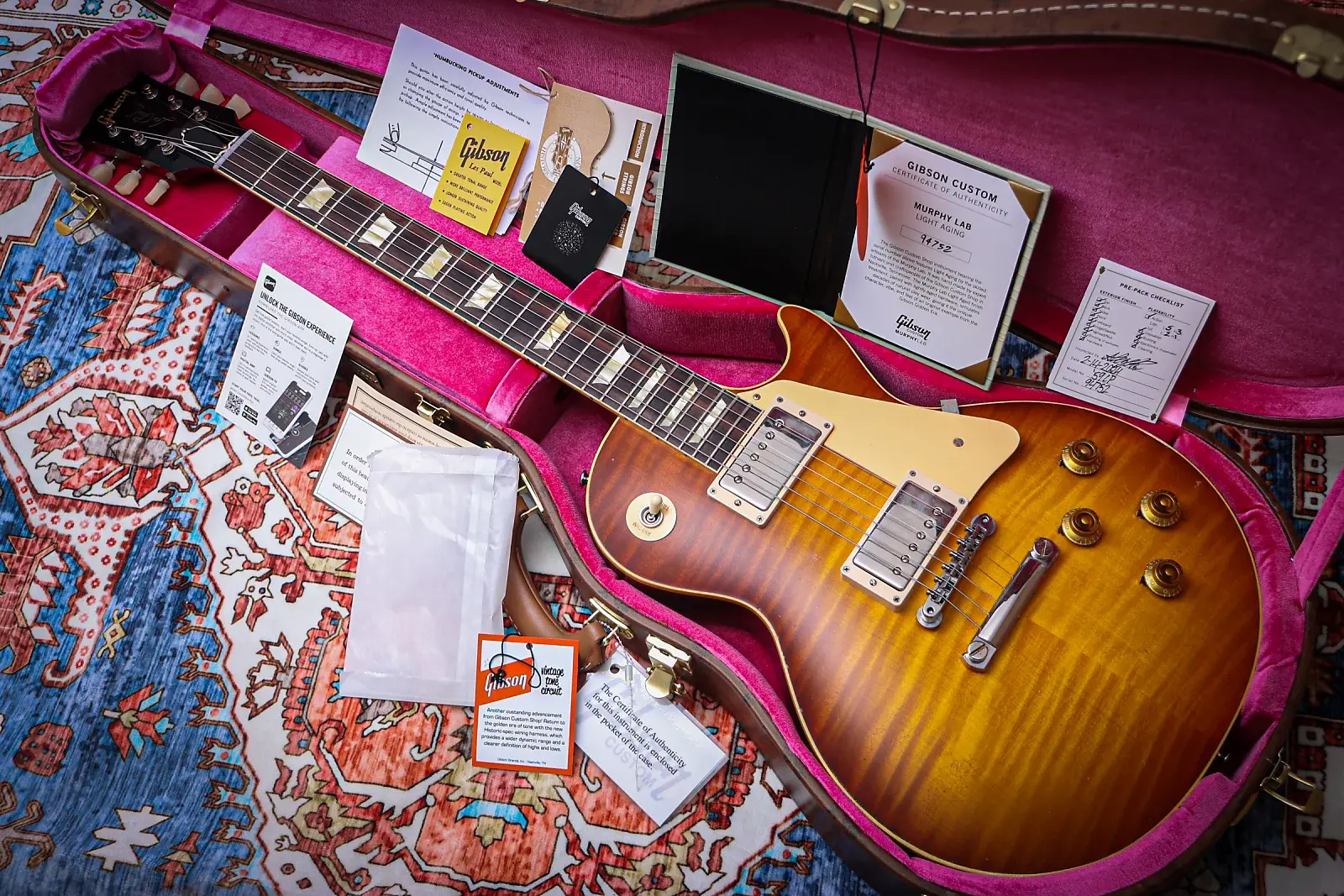 GIBSON USA Custom Shop Les Paul 1959 Murphy Light Aged "Royal Tea Burst + Rosewo