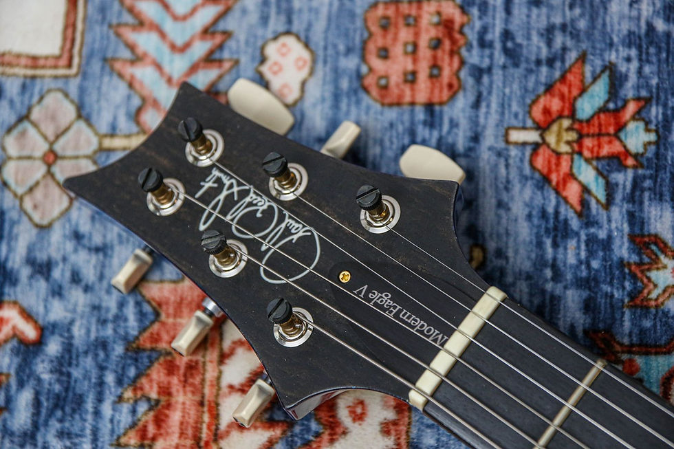 Thumbnail: PRS USA Paul Reed Smith Modern Eagle V Wood Library "Faded Blue Burst + Ebony" (