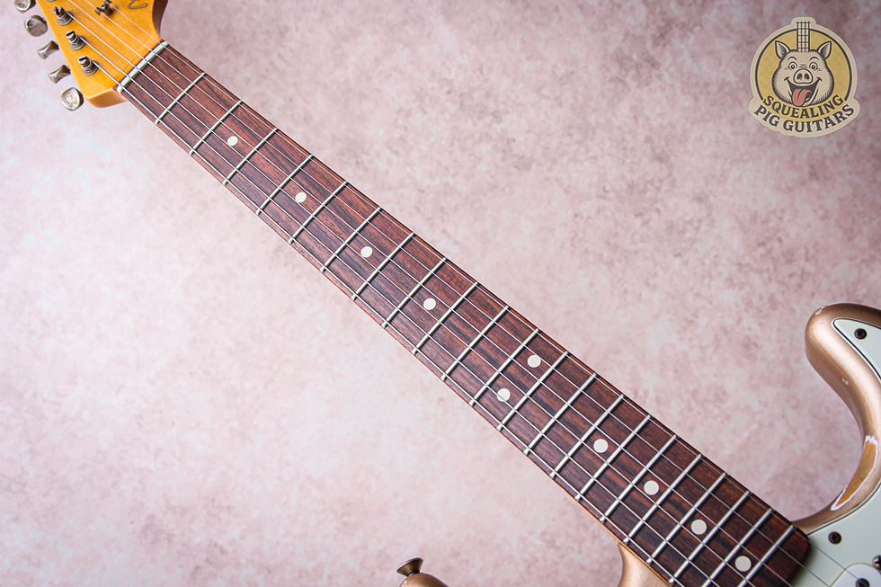 Thumbnail: FENDER USA Custom Shop 63' Reissue Stratcoaster Heavy Relic "Firemist Gold"