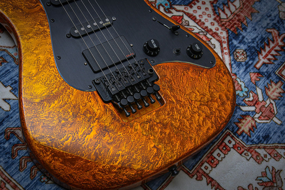 Thumbnail: ESP MIJ Original Series Snapper Limited Edition "Liquid Metal Gold Lava" (2023)