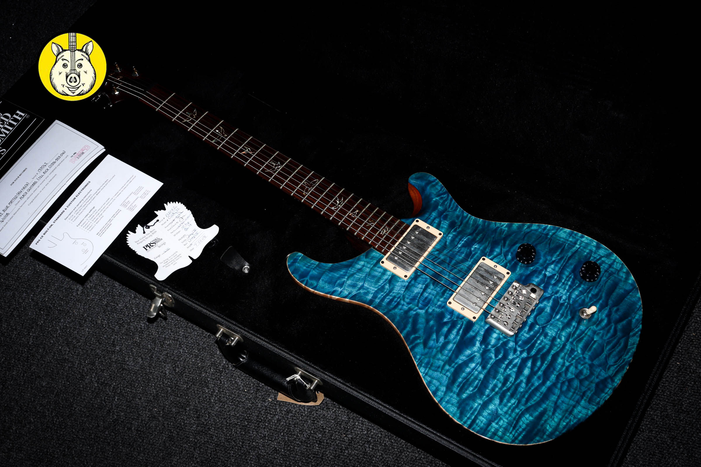 PRS USA Paul Reed Smith Custom 22 *Solid Rosewood "Matteo Blue +Rosewood" (2008)