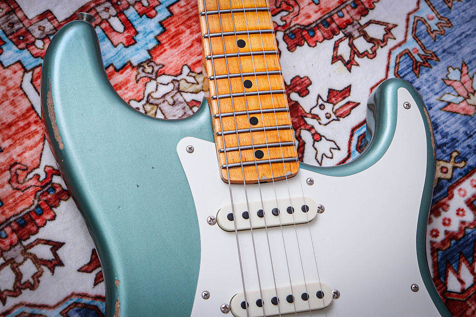 Thumbnail: FENDER USA Custom Shop '56 Reissue Stratocaster Relic "Sherwood Metallic + Maple