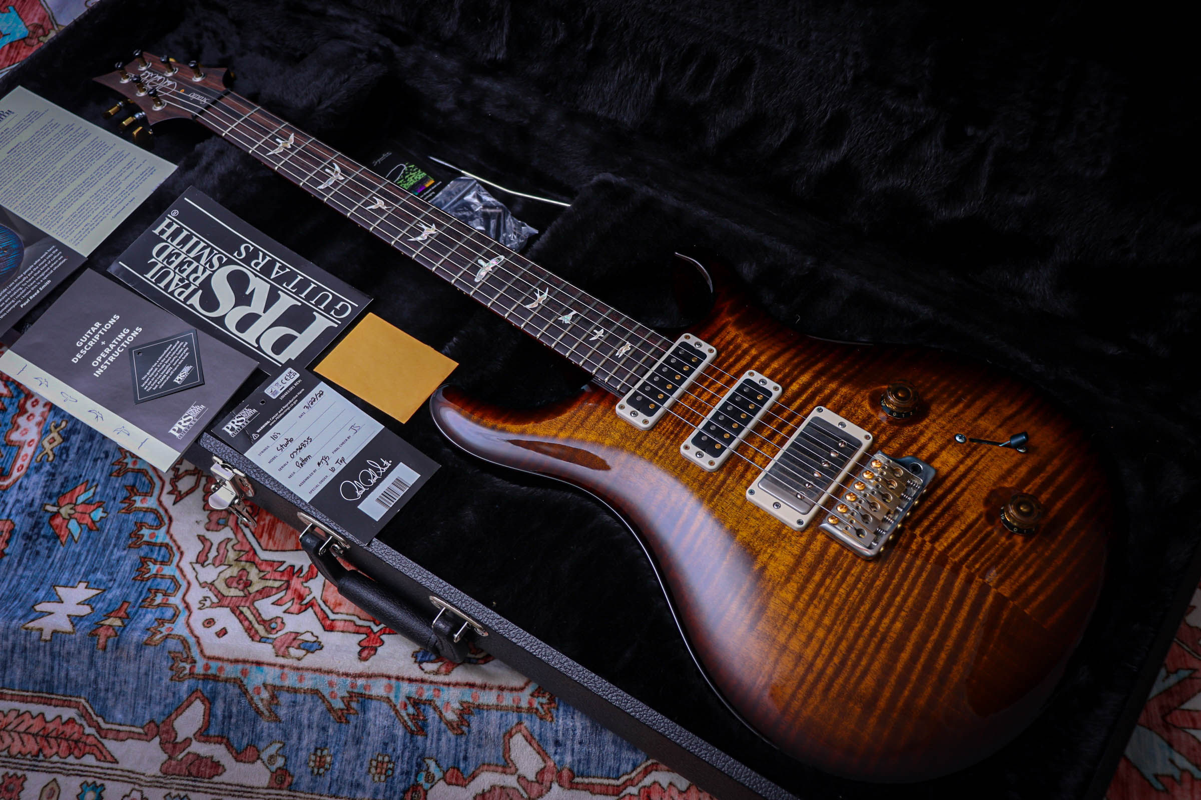 PRS USA Paul Reed Smith Studio 10-Top "Black Gold Burst + Rosewood" (2022)