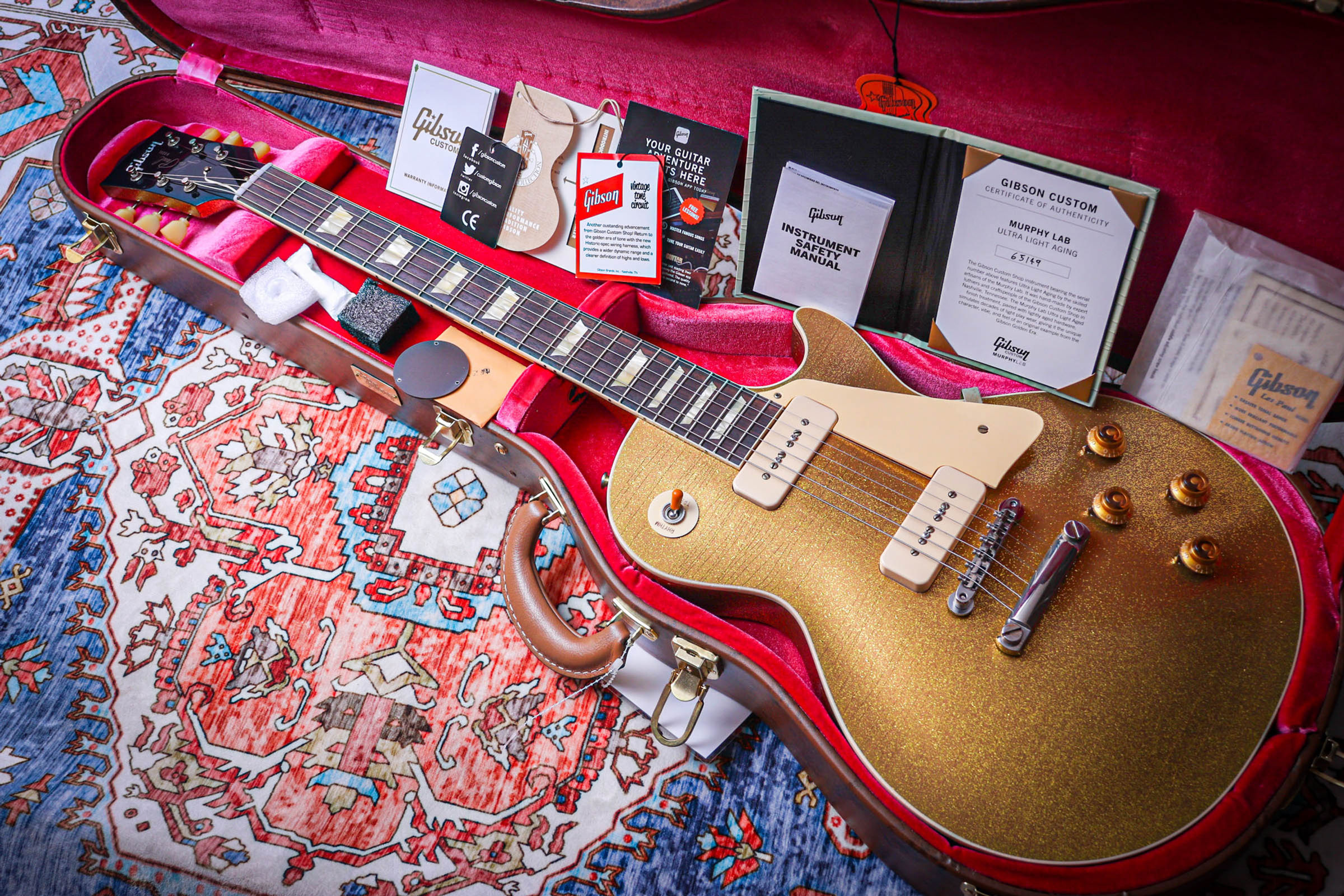 GIBSON USA Custom Shop M2M 56 Les Paul Reissue Murphy Aged "Gold Sparkle" (2025)