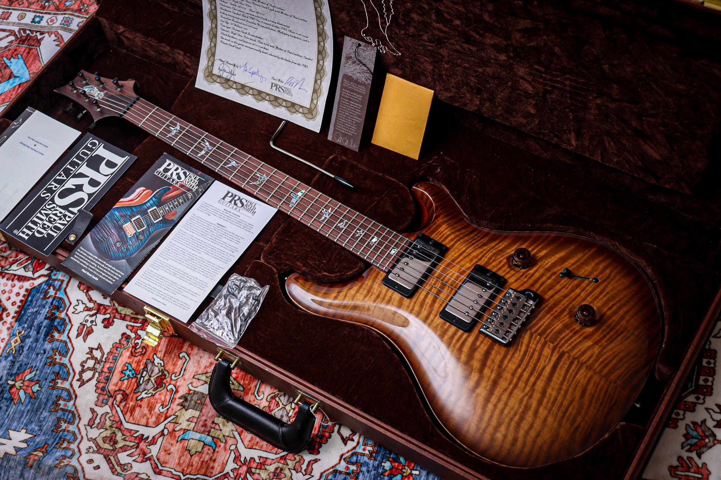 PRS USA Paul Reed Smith Private Stock Custom 24 #8538 "Natural Smoke Burst + Ros