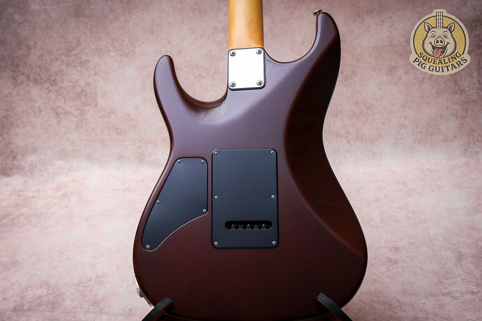 Thumbnail: SUHR USA Standard Chambered Quilted Top "Faded HoneyBurst +African Rosewood"