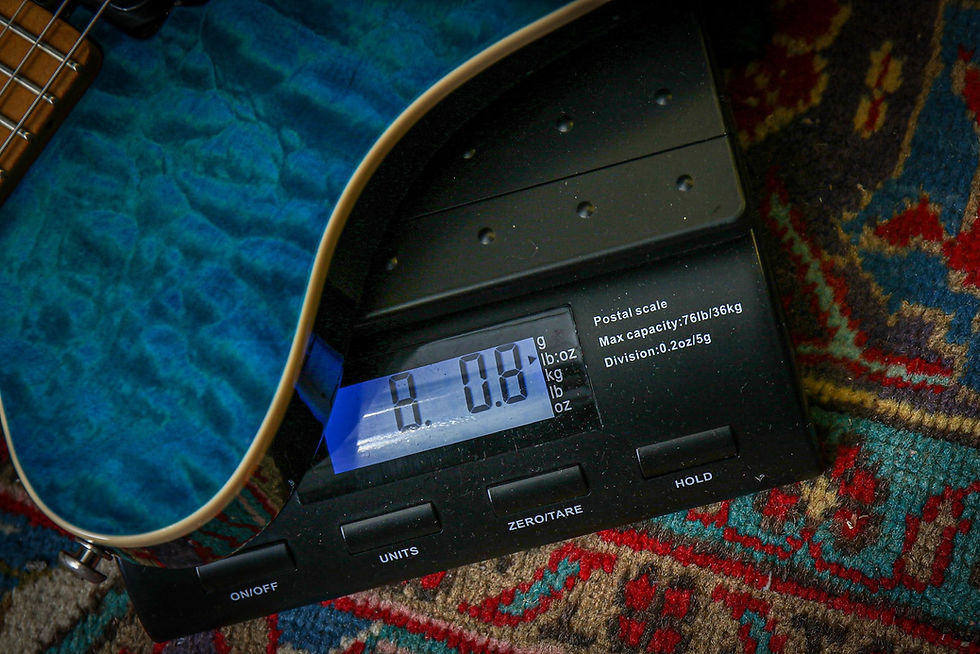 Thumbnail: ERNIE BALL USA Music Man Axis HH Floyd "Blue Quilt" (1996)