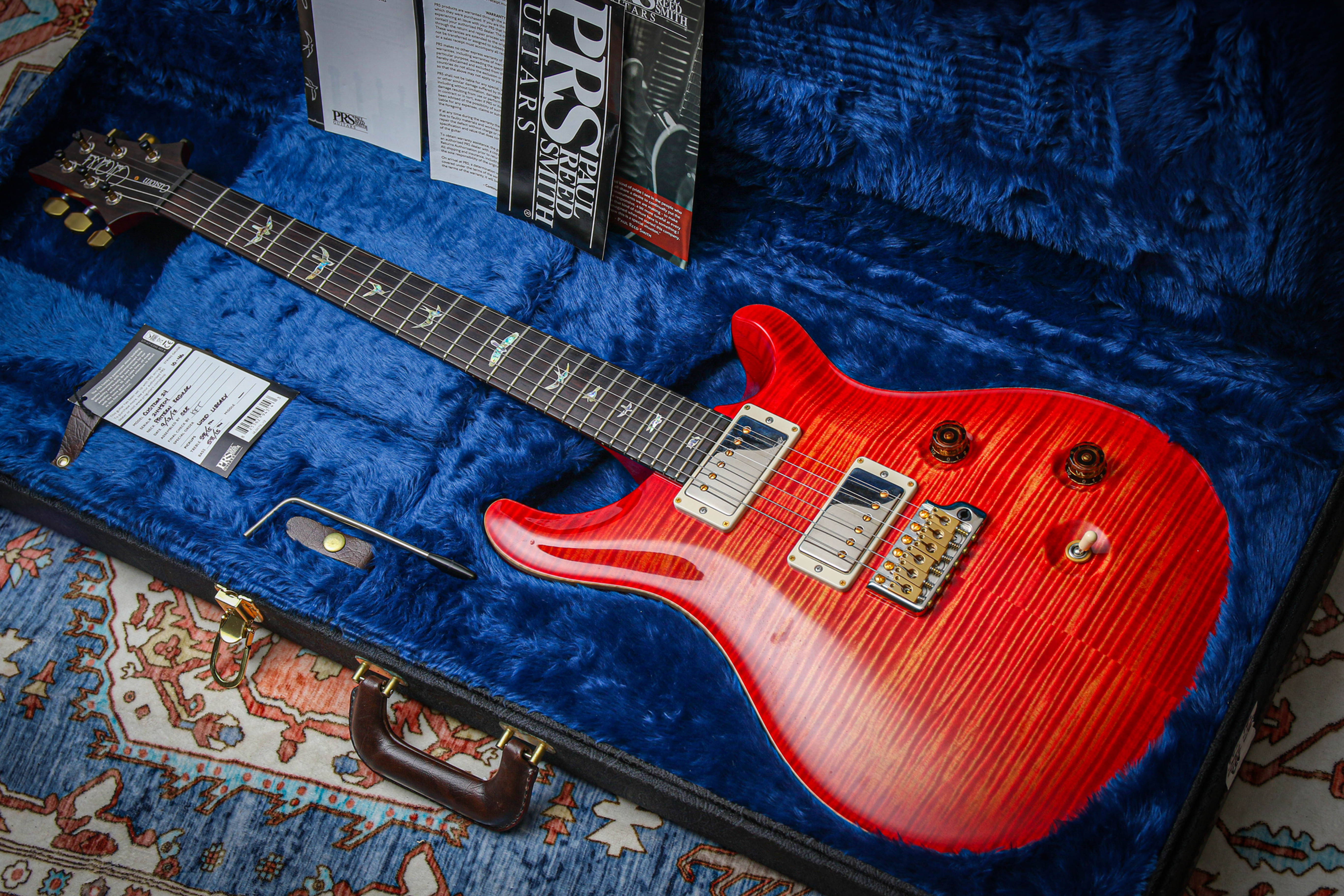 PRS USA Paul Reed Smith Wood Library Custom 24 "Blood Orange" (2017)