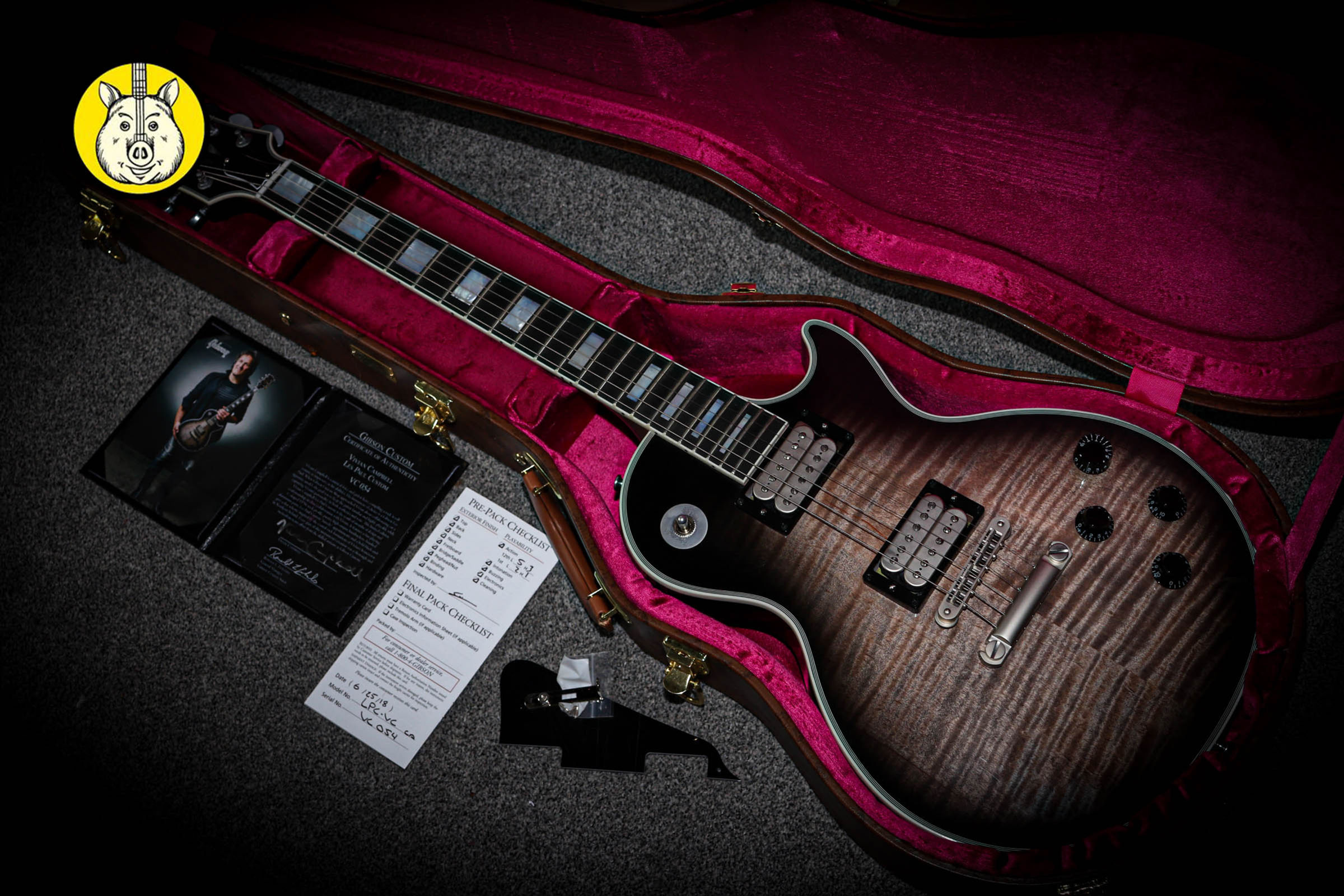 GIBSON USA Custom Shop Vivian Campbell Les Paul Custom - Antrim Basalt Burst