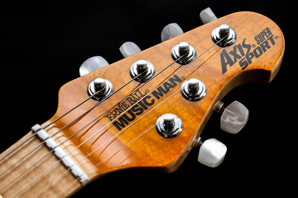 Thumbnail: ERNIE BALL USA Music Man Axis Super Sport HH HT "Trans Amber + Maple" (2022)