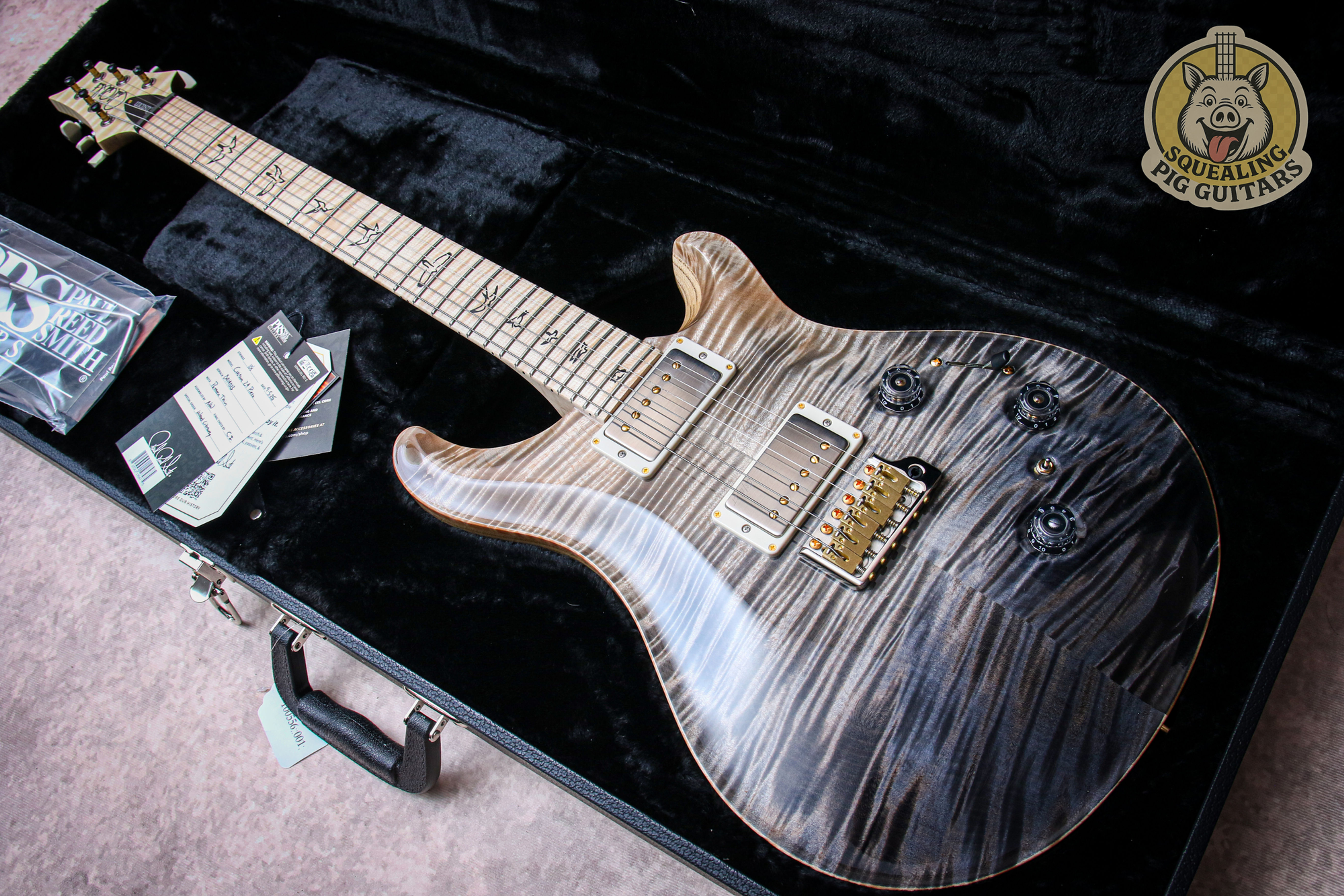 PRS USA Paul Reed Smith Custom 24 Piezo Wood Library "Grey Black Fade + Maple