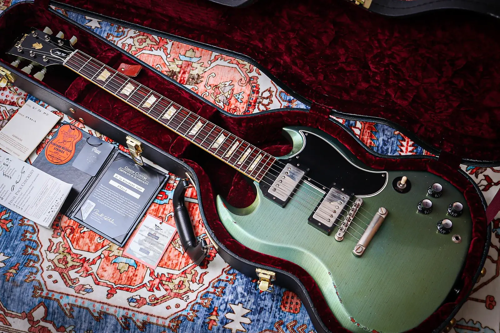 GIBSON USA Custom Shop 61 SG Standard Aged "Antique Pelham Blue + Rosewood"