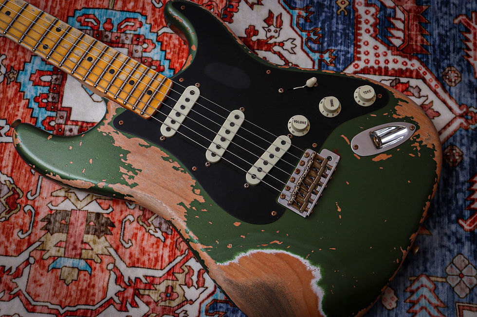 Thumbnail: FENDER USA Custom Shop LTD Poblano Stratocaster Super Hvy Relic " Cadillac Green