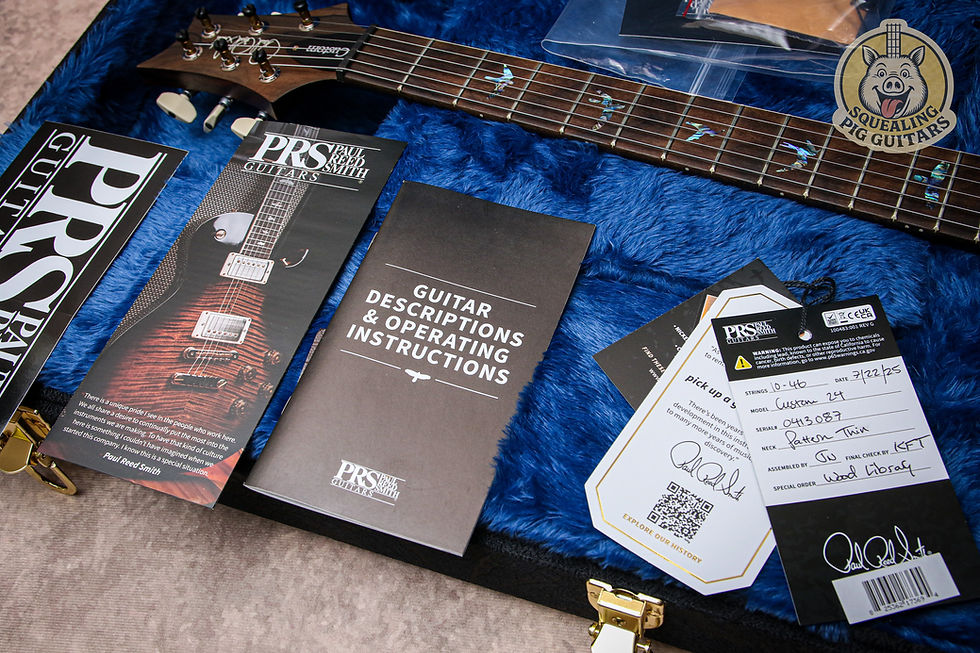 Thumbnail: PRS USA Paul Reed Smith Wood Library Custom 24 "Faded Whale Blue Satin"