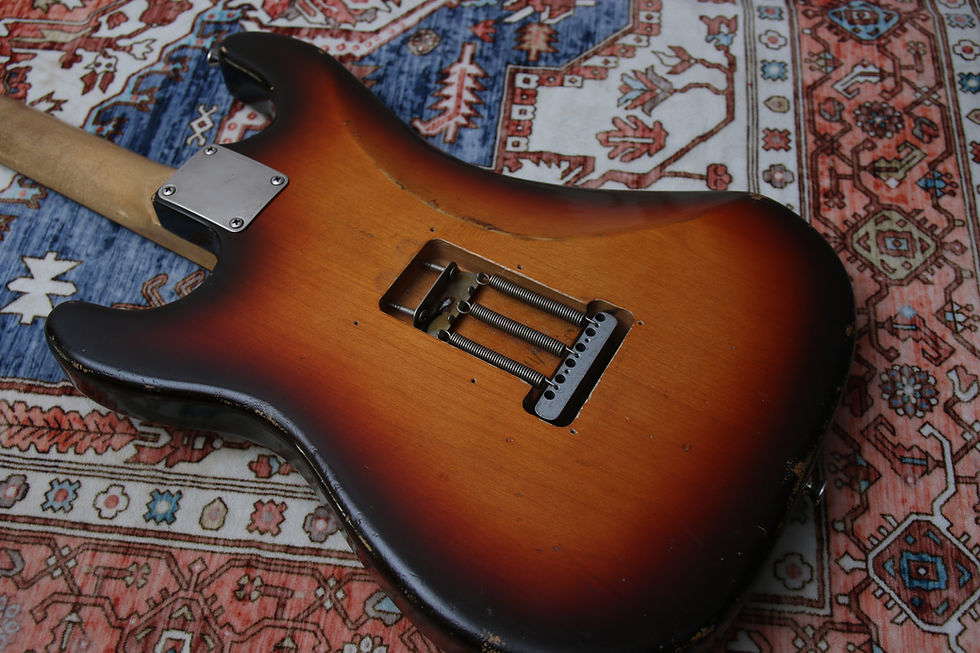 Thumbnail: DANOCASTER USA Double Cutaway S-Style Relic "Two Tone Burst + Rosewood" (2013)
