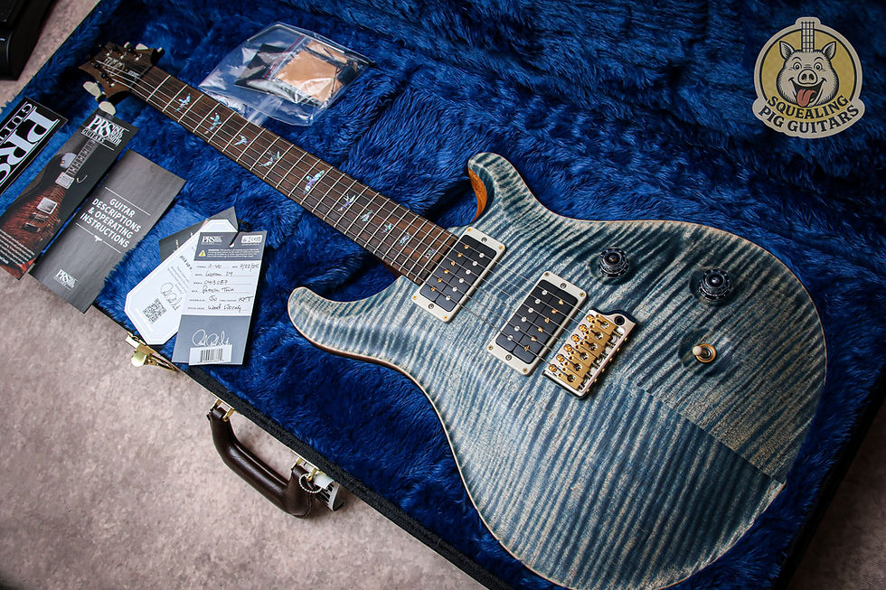 Thumbnail: PRS USA Paul Reed Smith Wood Library Custom 24 "Faded Whale Blue Satin"