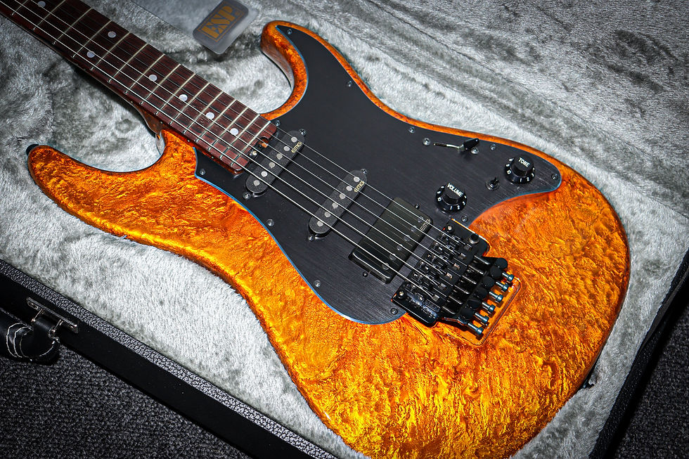 Thumbnail: ESP MIJ Snapper Original Special Run Liquid Metal Lava " Gold Lava + Rosewood"