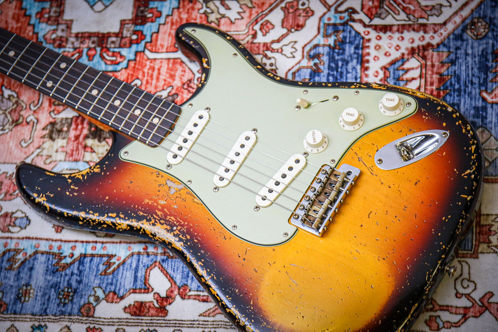 Thumbnail: FENDER USA Custom Shop Stratocaster 63 Heavy Relic "Three Tone Burst + Rosewood"